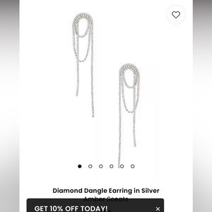 Amber Sceats- Diamond Dangle Earring in silver